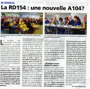 Article du courrier des Yvelines du 18 mars 2015